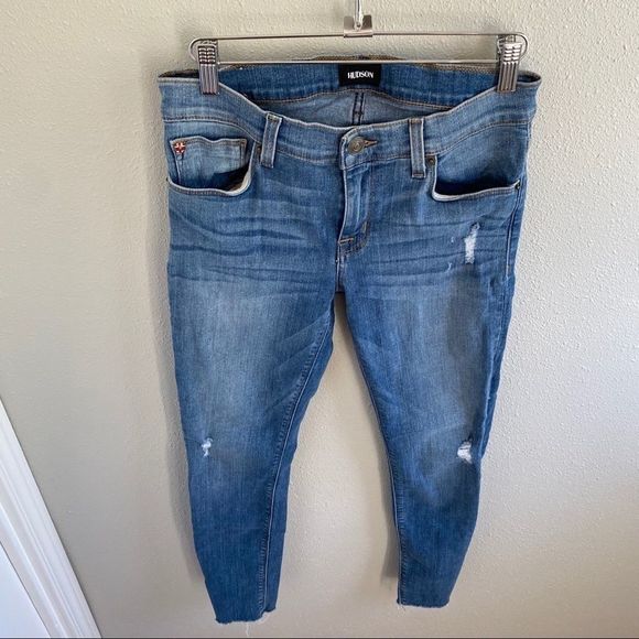 Hudson Krista Super Skinny Ankle Jeans Raw  Hem - Picture 5 of 9